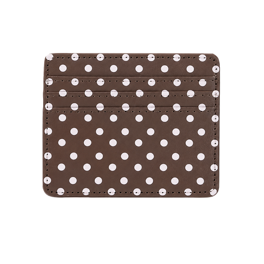 Brown Dots card holder