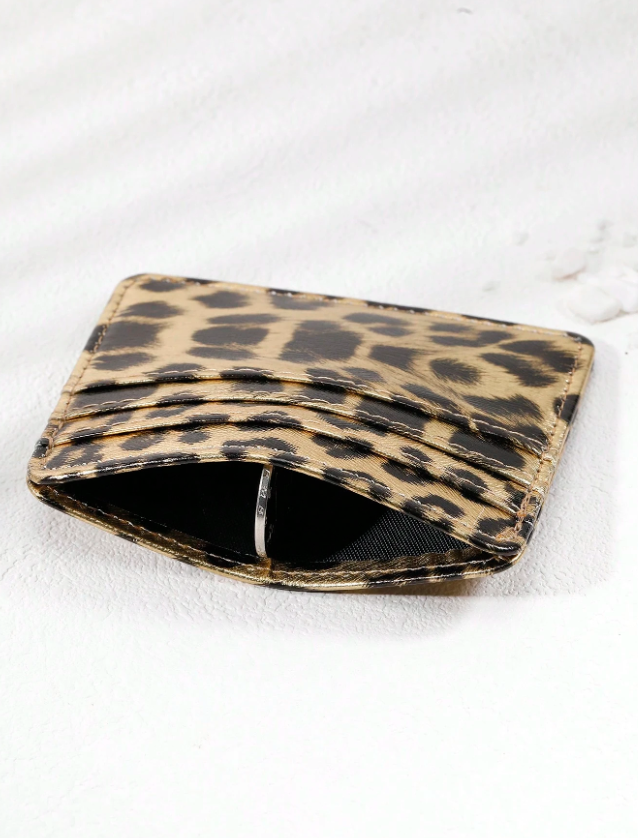 Leopard print cardholder