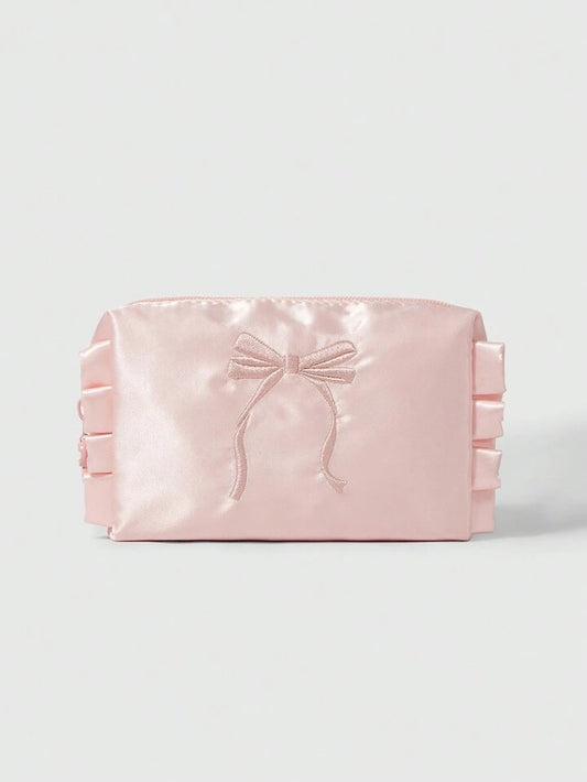 Pink bow pouch
