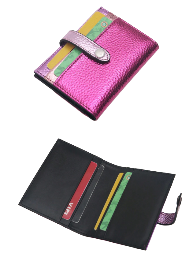 Pink glaze card holder