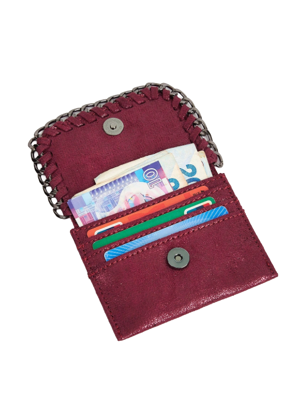 Red stella card holder