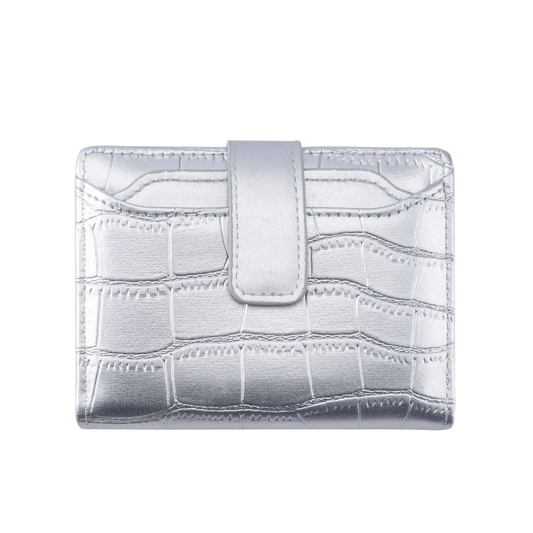 Silver textured wallet