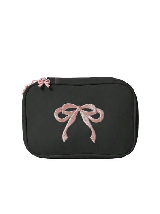Black bow pouch