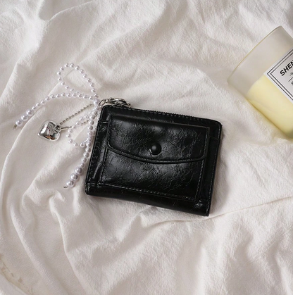 Black leather wallet