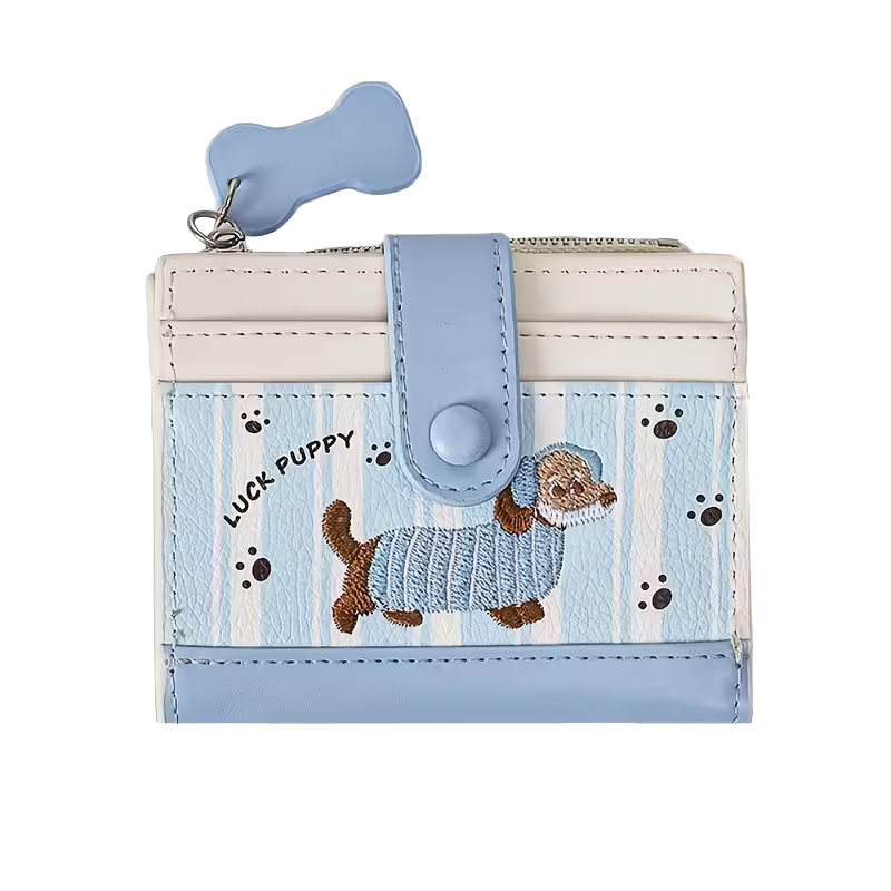 Blue puppy wallet