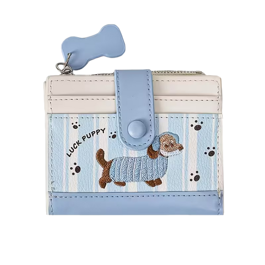 Blue puppy wallet