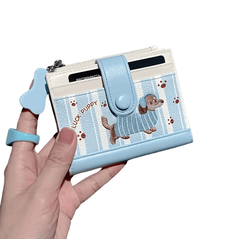 Blue puppy wallet