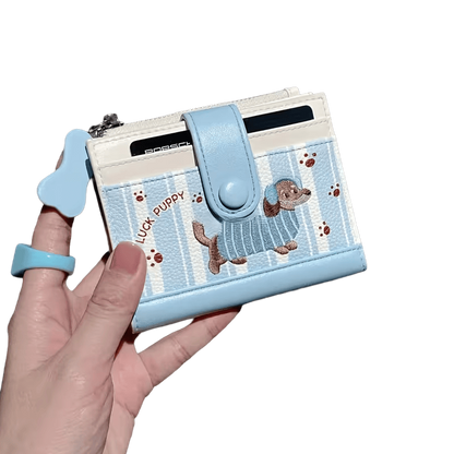 Blue puppy wallet