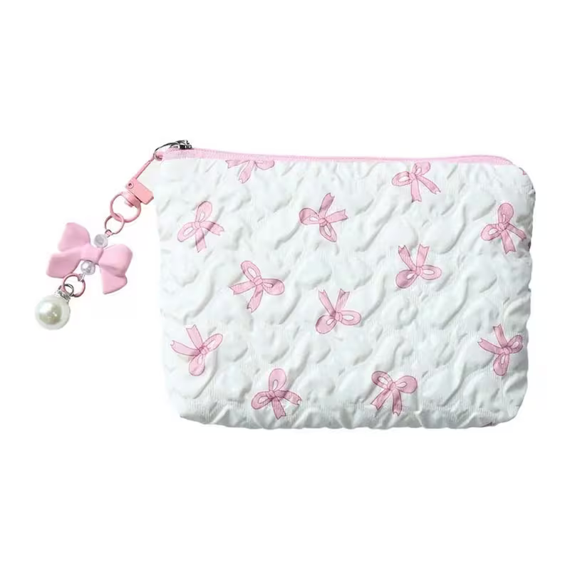 Bow pouch white