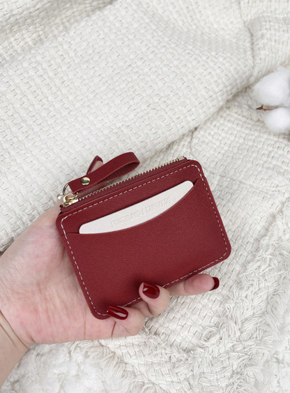 Brown blush pocket card holder