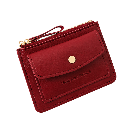 Red pochette card holder