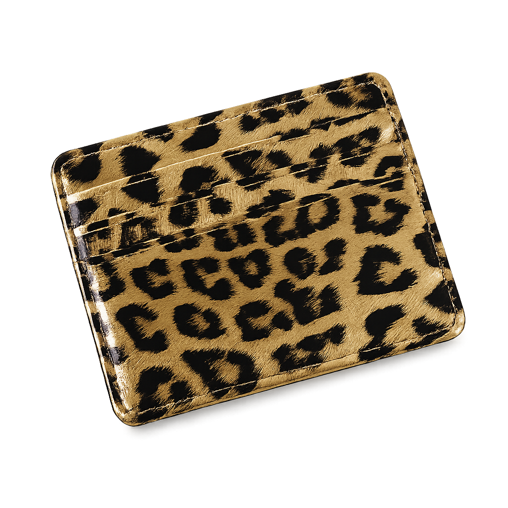 Leopard card holder