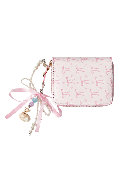 Pink bow wallet