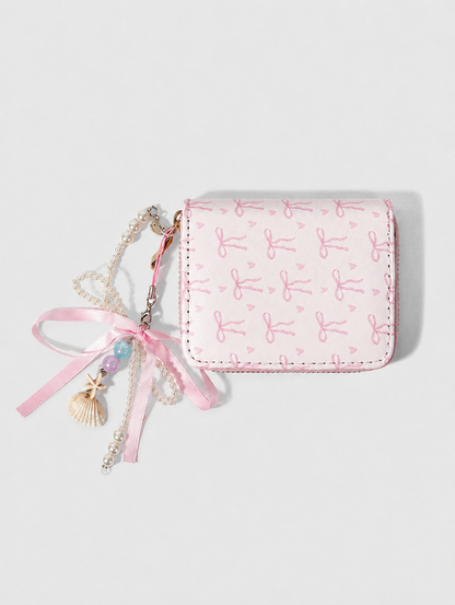 Pink bow wallet