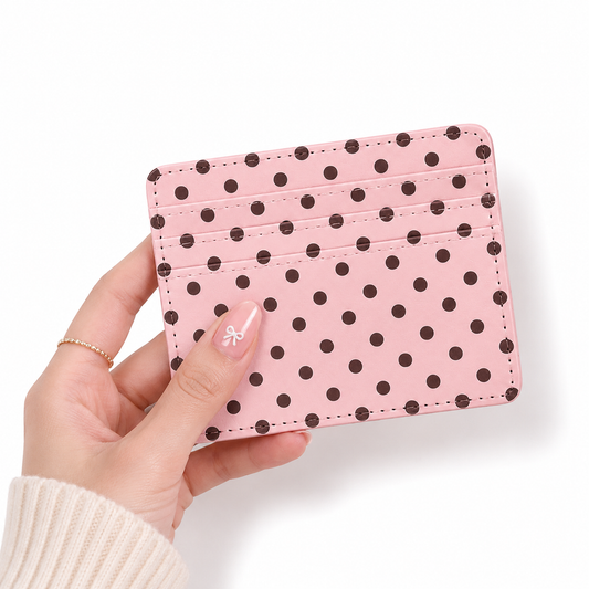 polka dots card holder