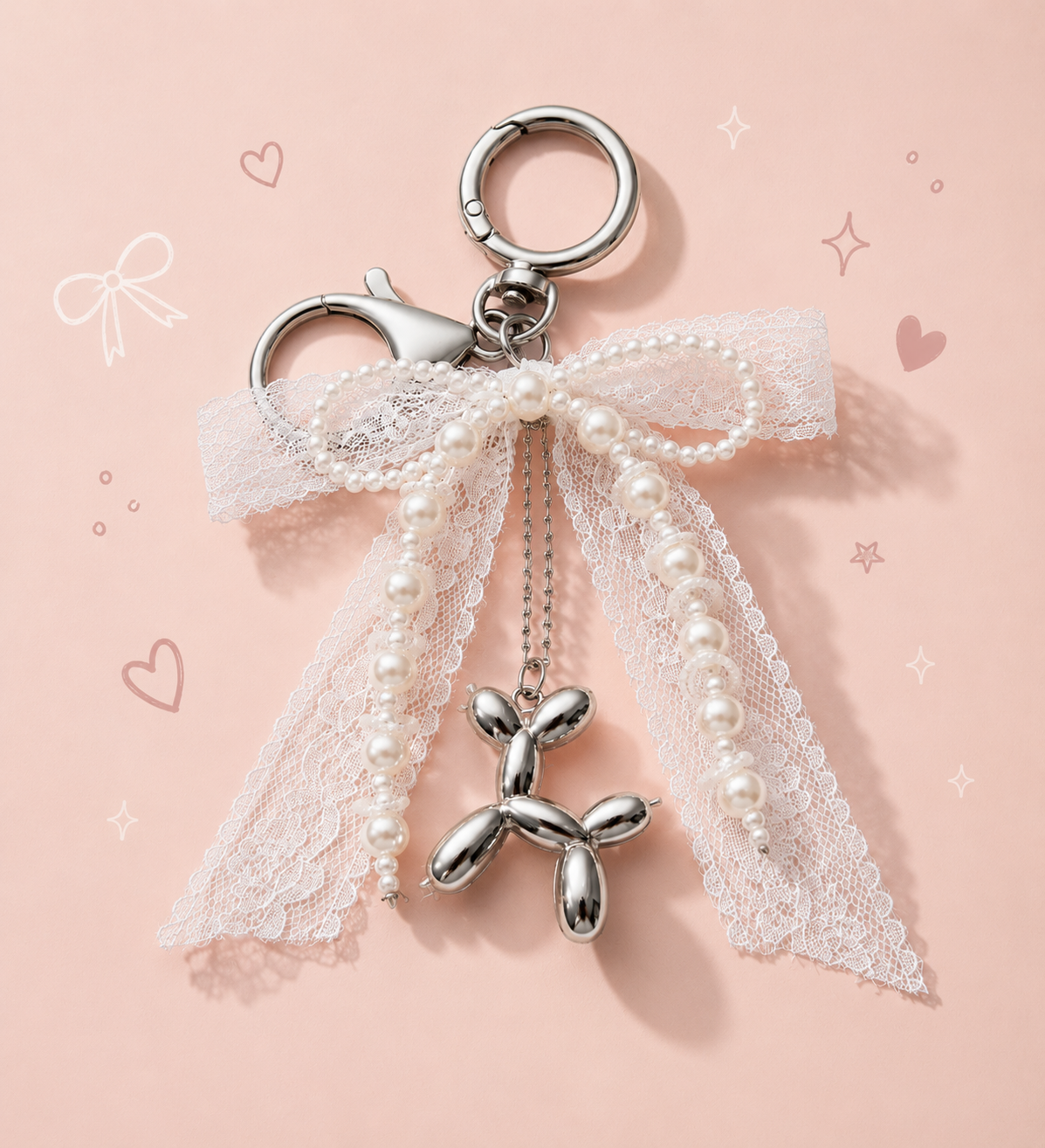 white bow chain