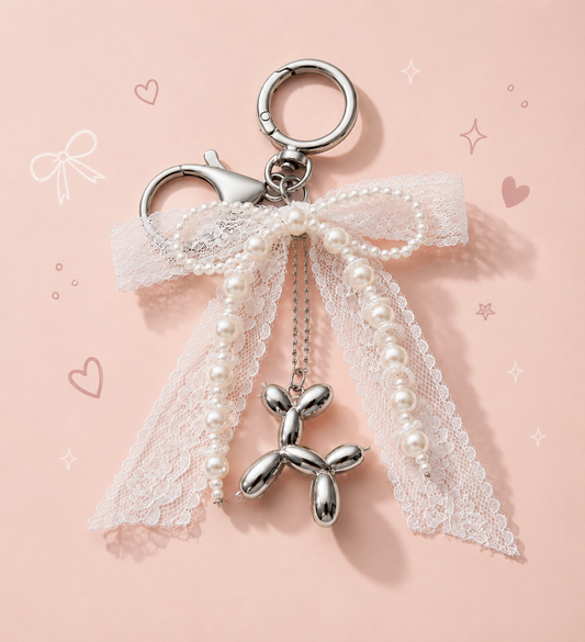 white bow chain