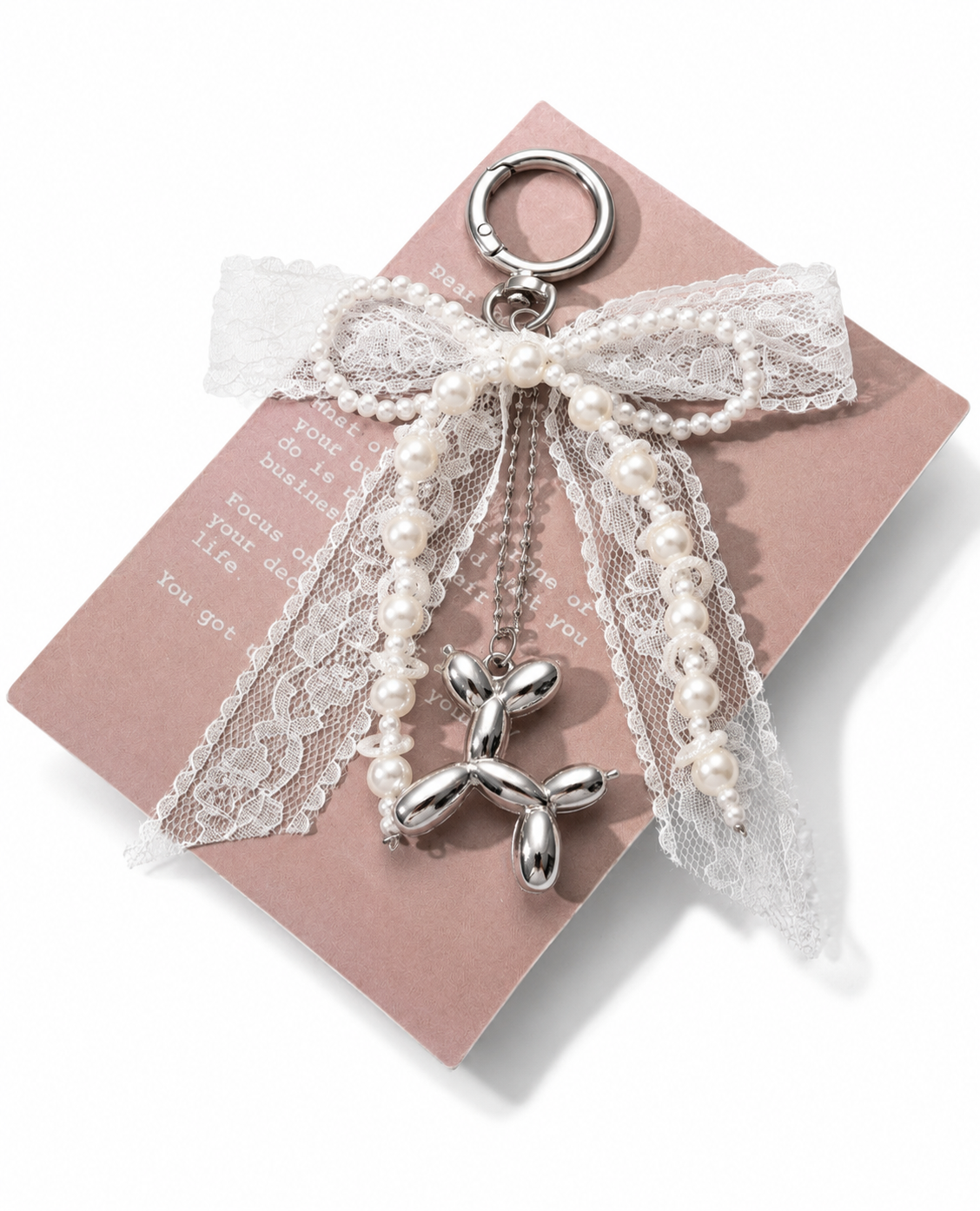white bow chain