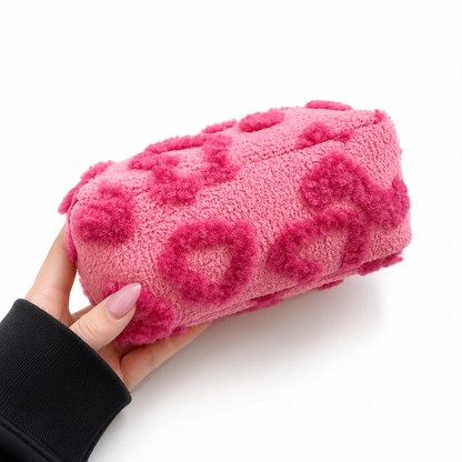 Pink heart pouch