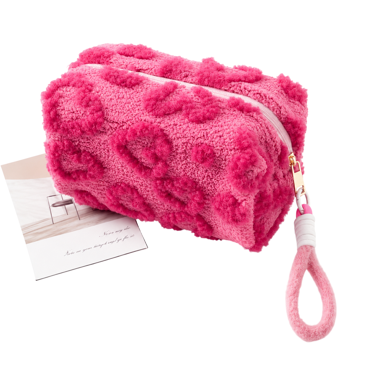Pink heart pouch