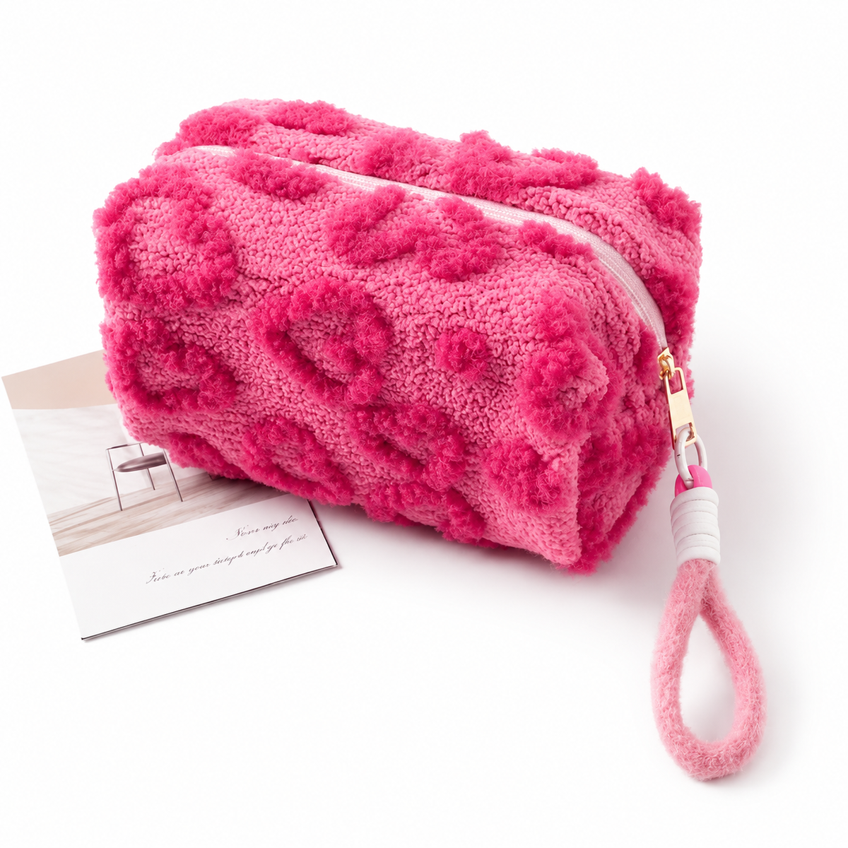 Pink heart pouch