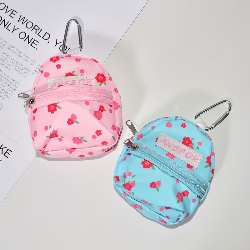 Flower bag pink and blue