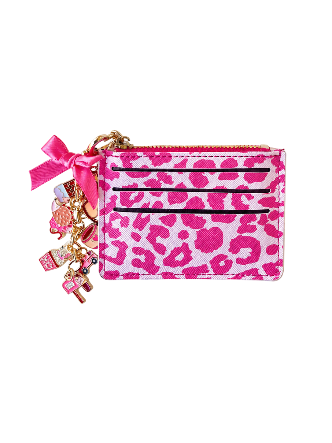 Hot Pink Leopard card holder
