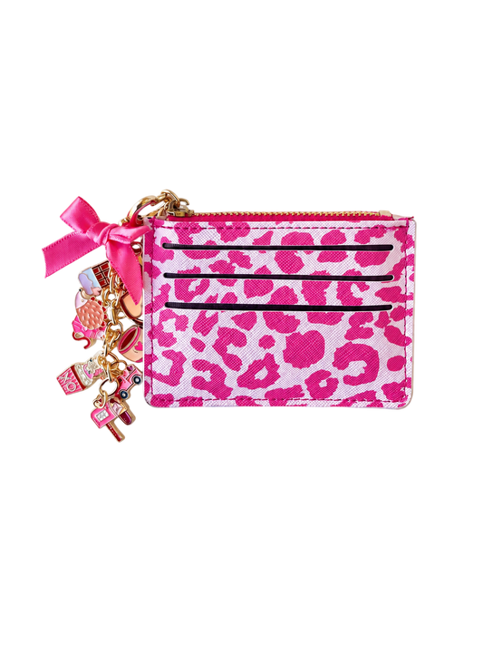 Hot Pink Leopard card holder