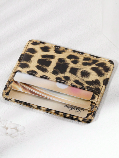Leopard print cardholder