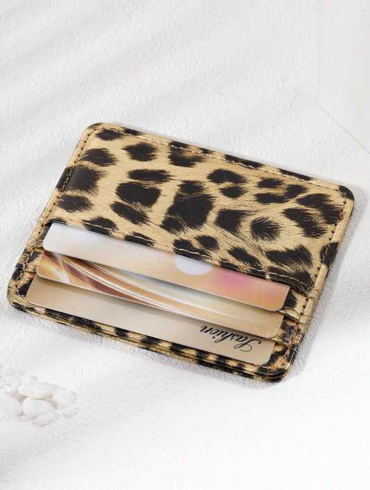 Leopard print cardholder