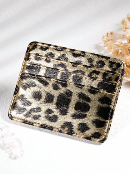 Leopard print cardholder