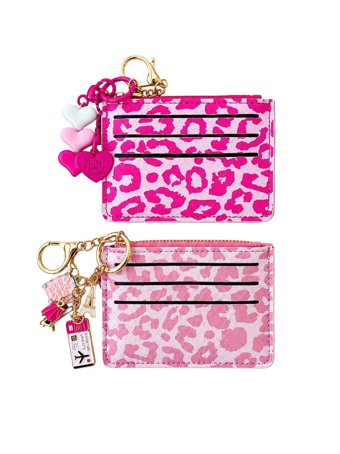 Pink Leopard card holders