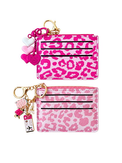 Pink Leopard card holders