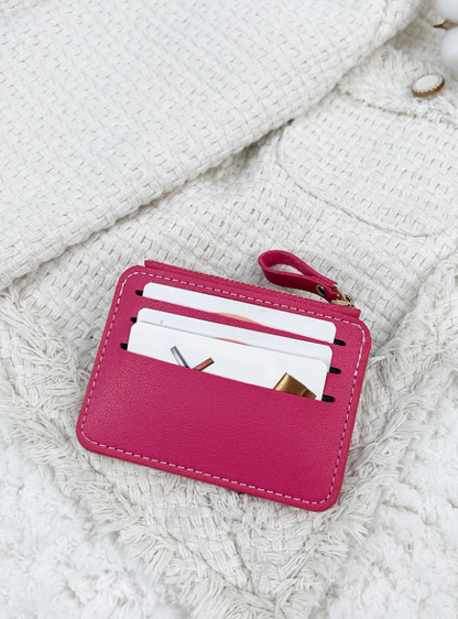 Pink blush pocket card holder