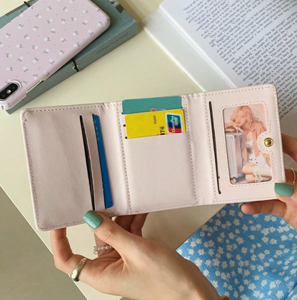 Pink bow mini wallet 1