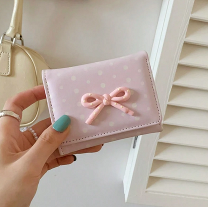 Pink bow mini wallet 2