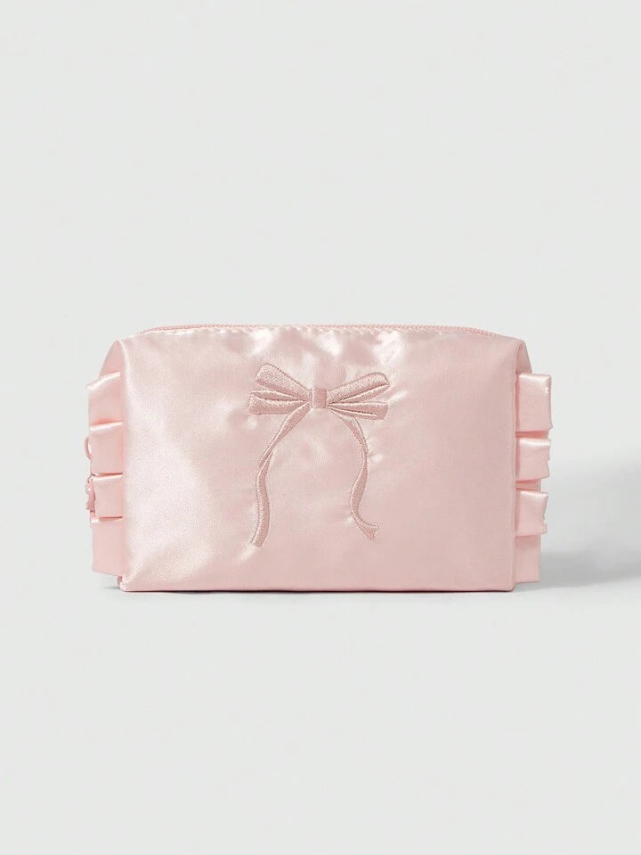 Pink bow pouch
