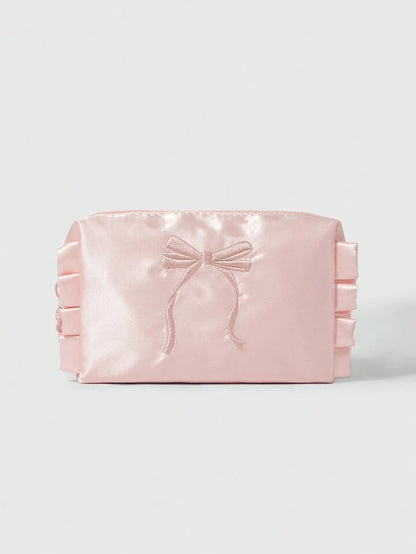 Pink bow pouch