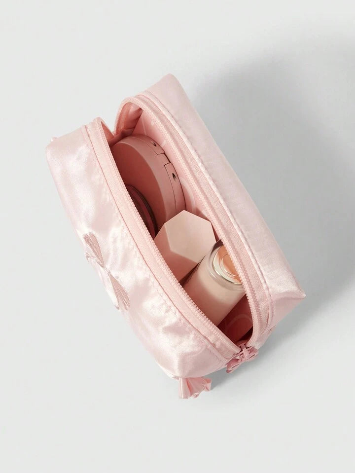 Pink bow pouch