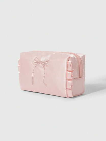Pink bow pouch