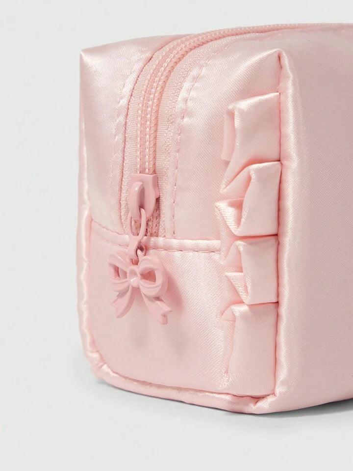Pink bow pouch