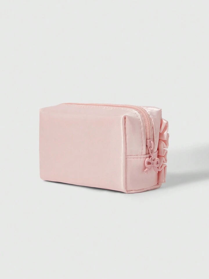 Pink bow pouch