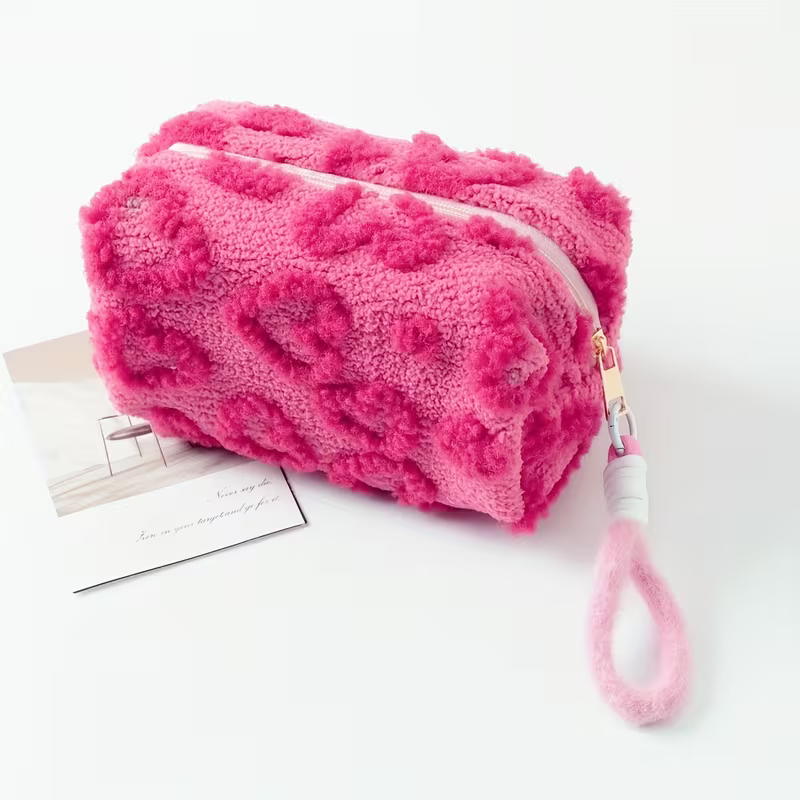 Pink heart pouch