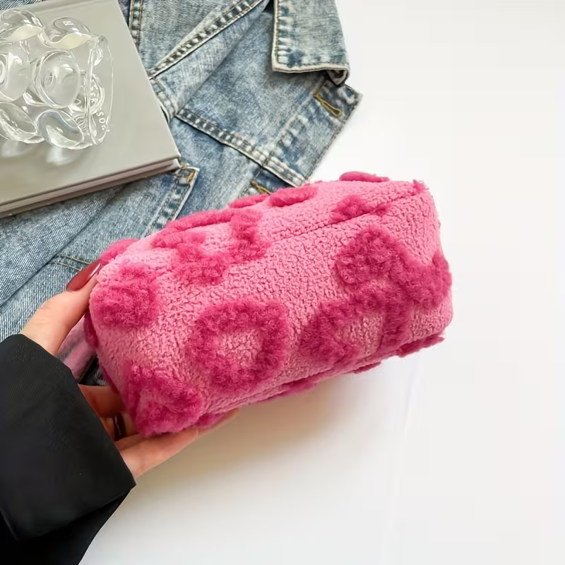 Pink heart pouch
