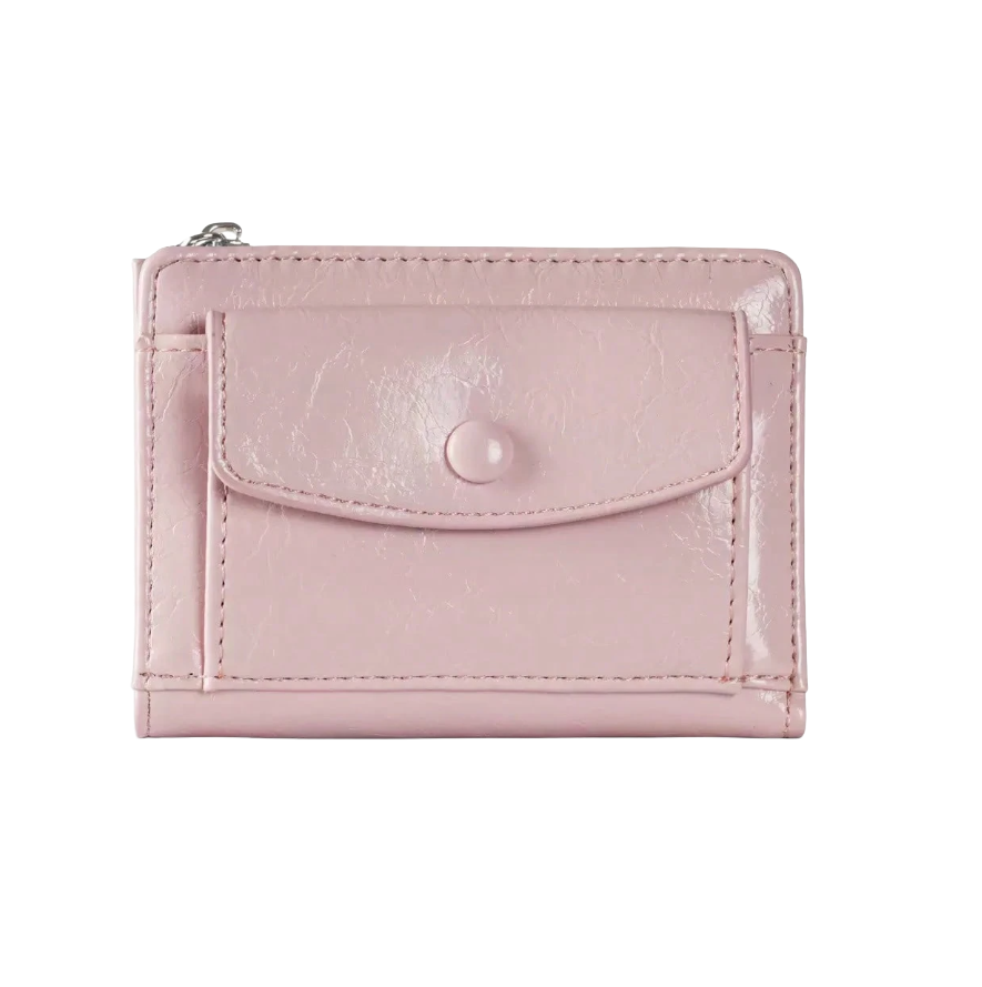 Pink leather wallet