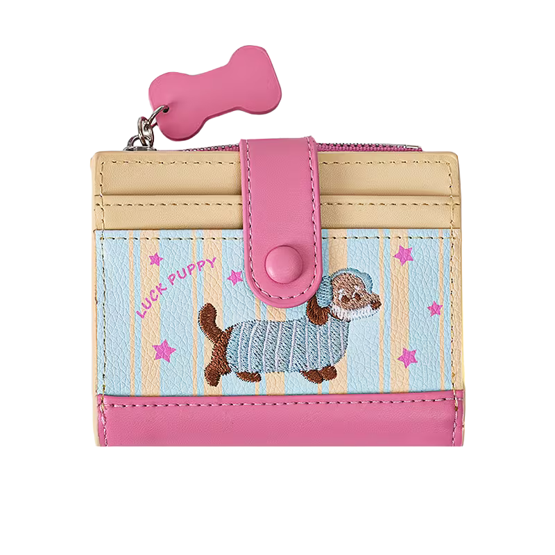 Pink puppy wallet