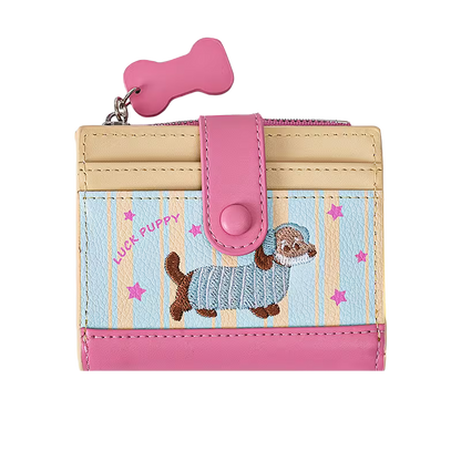 Pink puppy wallet