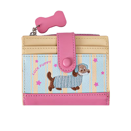 Pink puppy wallet