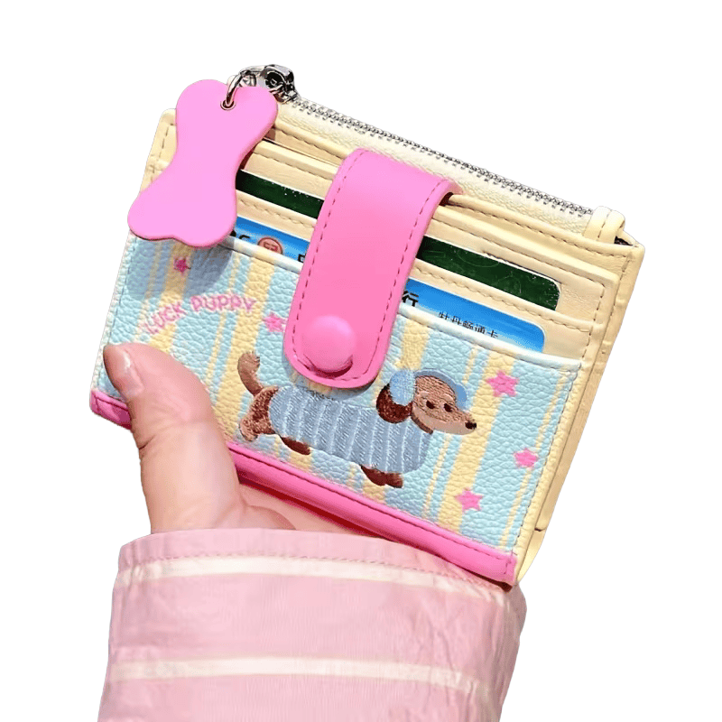 Pink puppy wallet
