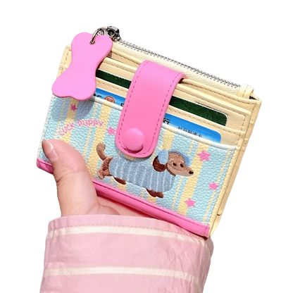 Pink puppy wallet